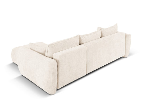 Cosmopolitan Design Converteerbare hoekbank rechts met opbergdoos Matera 4-zits, chenille, lichtbeige - 173x253x86cm