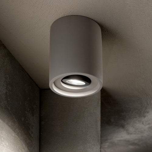 Ideal Lux Oak - 1 Light Round Surface Mounted Downlight Lichtgrijs