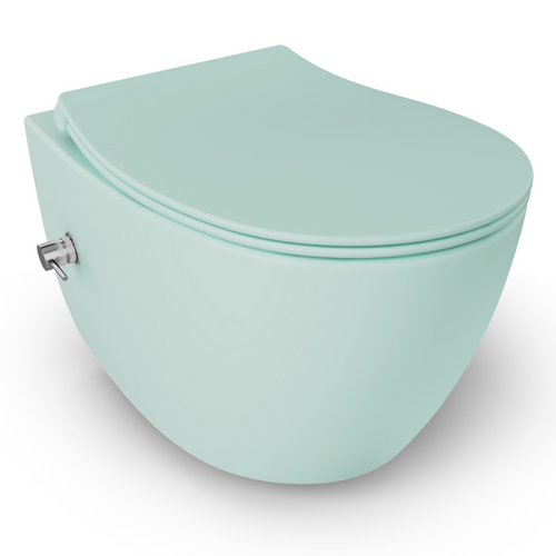 Isvea Wc Toilet Badkamer Hangend Bidet Mint Groen Inclusief Softclose Toiletbril - vtwonen shop