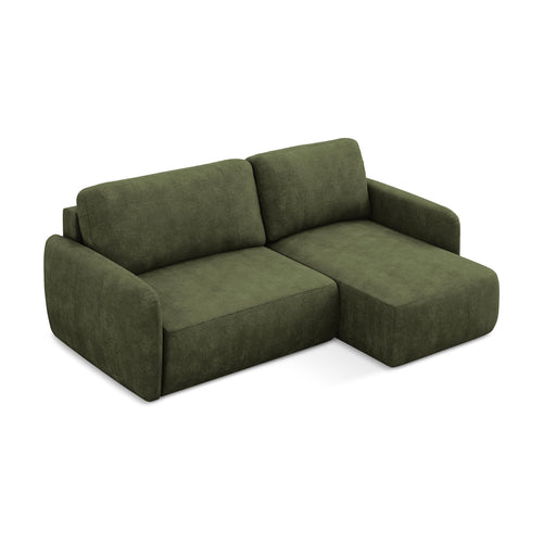 LaMiaSofa hoekbank rechts Corle - chenille stof - olijf - 207x148x86