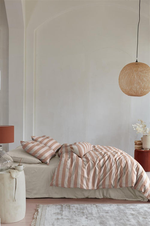 vtwonen dekbedovertrek Bold Stripe - 240x200/220 cm - pastel