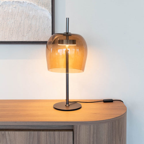 Atmooz tafellamp Joan - brons - Ø 24 x H 50 cm - geïntegreerde led