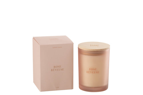 J-Line geurkaars Accords Essentiels - Rose Rêveuse - roze - 38U