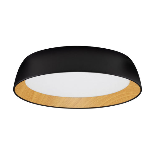 Nova Luce SIGI Inbouw plafondlamp Sandy Black, Wood Triac dimbare LED 40W 3081lm 3000K
