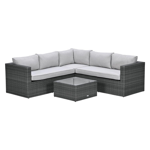 Garden Impressions loungeset Lyon donker grijs 4-delig