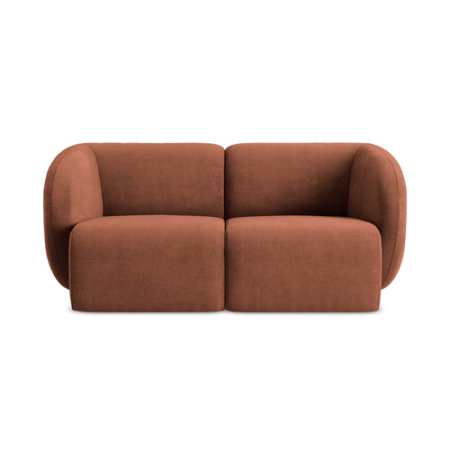 LaMiaSofa Tweezits modulaire bank Cervo - chenille stof - terracotta - 174x94x75