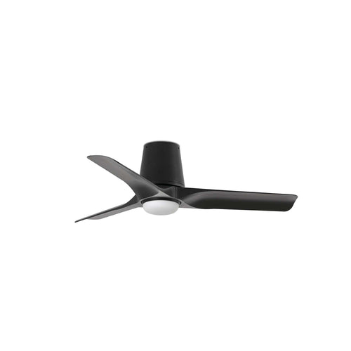 Faro Hey Tube Kleine plafondventilator met 3 bladen, matzwart met licht 2700 - 4000 - 6000K