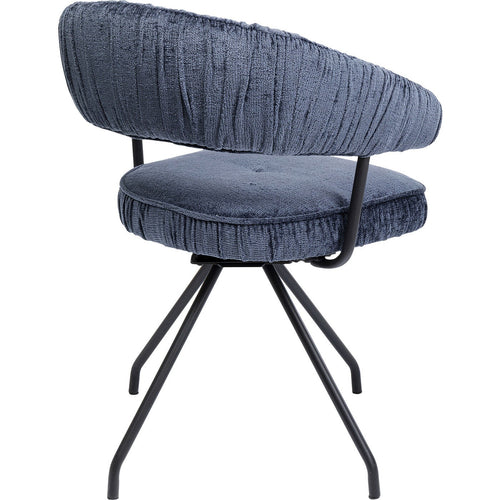 Kare Design Draaistoel met armleuningen Arabella blauw - vtwonen shop