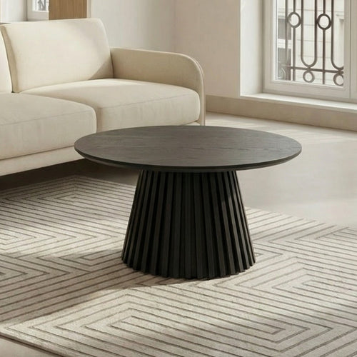 Furnhouse ronde salontafel Svendborg - Zwart - Ø 80 cm