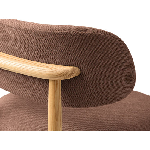 Set van 2 stoelen Evan chenille donkerroze - 51x49.5x77cm