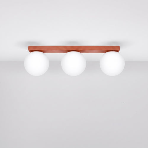 Sollux Lighting Plafondlamp YOLI 3 rode oker - 50x12x14,5cm