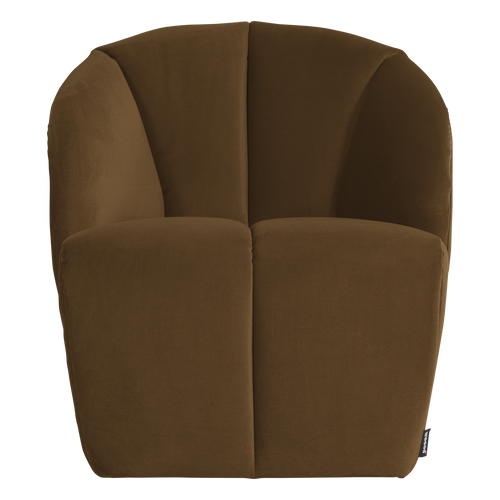 WOOOD draaifauteuil Mojo - Velvet - Honinggeel - 75x68x77