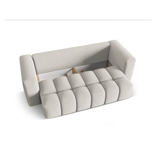 Cosmopolitan Design - Slaapbank met opbergdoos Verona 3-zits, structurele stof beige - 98x252x85cm