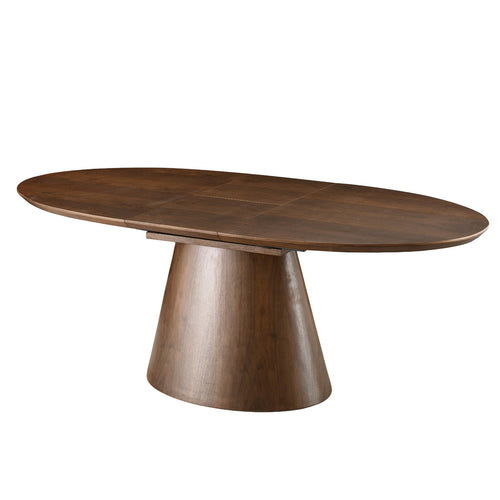 Giga Meubel Eettafel Sivan Walnoot – Ovaal – Uitschuifbaar – Fineer – 160-200 cm