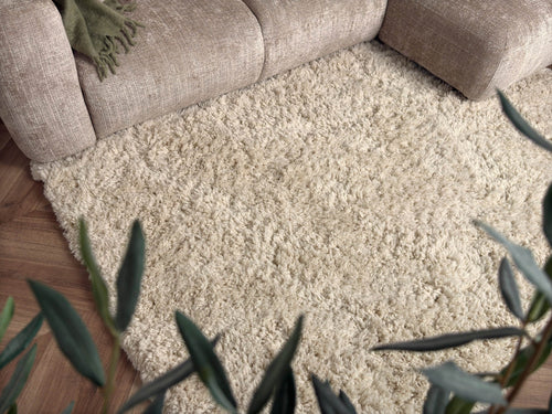 Hoogpolig Vloerkleed Pilo Ivoor Wit Polyester Interieur05 - 200 x 290 cm