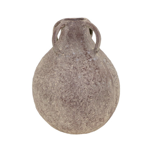 Home Society Vaas Mira L - bruin - metaal - 25,5 x 20,5 x 20,5 cm - whitewash effect - vtwonen shop