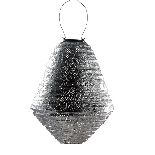 Lumiz solar lampion - marrakesh can - 30 cm - zilver - vtwonen shop