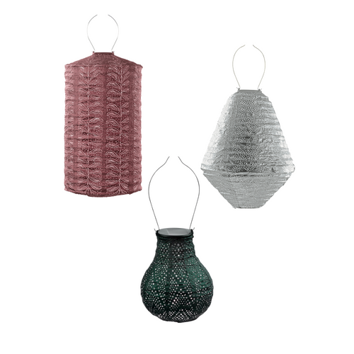 Lumiz solar lampion - gondolfo set - 3 stuks - vtwonen shop