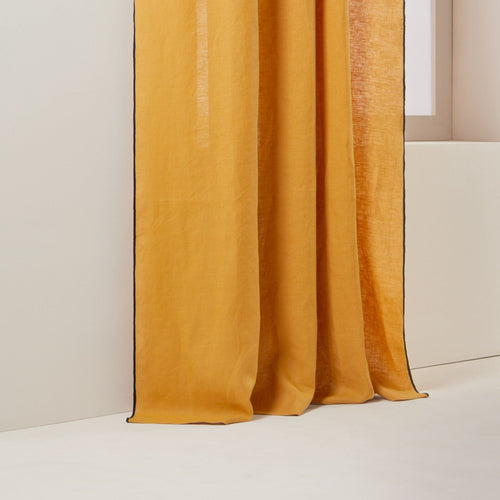 Madura gordijn Carlina - oker/zwart - 200x280cm
