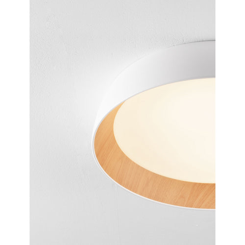 Nova Luce SIGI Inbouw plafondlamp zandwit, hout, Triac dimbaar, LED 50W 4201lm 3000K