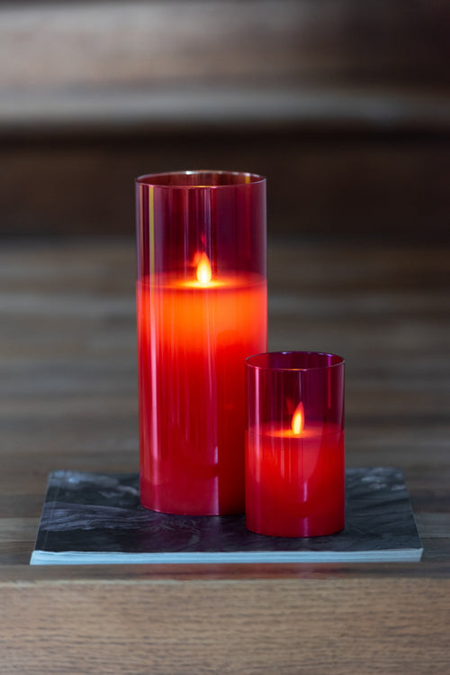 J-Line ledlamp Blinkend - glas - rood - large