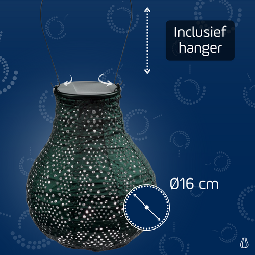 Lumiz solar lampion - ikat bulb - 16 cm - groen - vtwonen shop