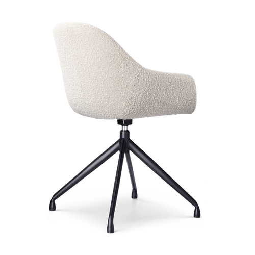 Nolon Nola-Mae Draaibare Eetkamerstoelen Bouclé Beige - Zwart - 2x - vtwonen shop