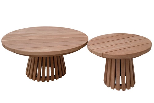 Livingfurn tuintafel Cindo - bruin - 80x80x38 - vtwonen shop