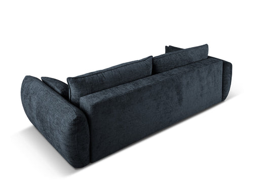 Cosmopolitan Design Slaapbank met opbergdoos Matera 3-zits, chenille, koningsblauw - 108x240x86cm