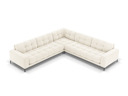 Cosmopolitan Design Symmetrische hoekbank Bali 6-zits, flueel, lichtbeige - 256x256x75cm