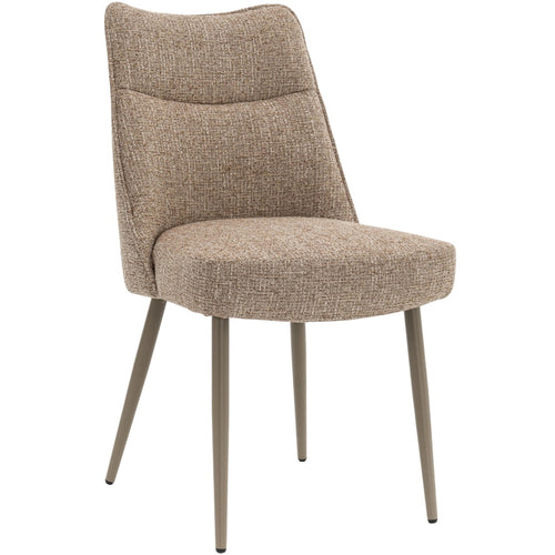 DÉJA Living Eetkamerstoel Meau - Taupe/Taupe - Zithoogte 47cm - Set van 2 - vtwonen shop