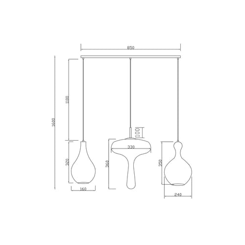 Kare Design Hanglamp Goccia 100cm