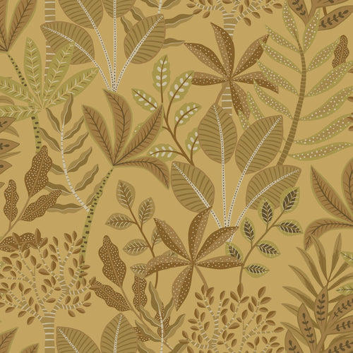 ESTAhome behang bladeren donker geel - 50 x 900 cm - 139814 - vtwonen shop
