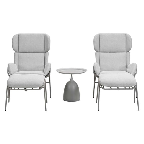 Garden Impressions loungestoelen Fresno - Mati taupe - 3-delig