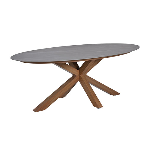 Scotland tafel - 230x115 cm - light teaklook - Centostone Napoli sand