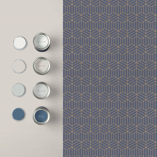 Graham & Brown Vliesbehang - Echo Cobalt - 10mx52cm - vtwonen shop