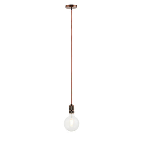 Lighto - Pendel Koper - Inclusief Lichtbron Helder - Classic - 1.5m Snoer - Met Plafondkap - vtwonen shop
