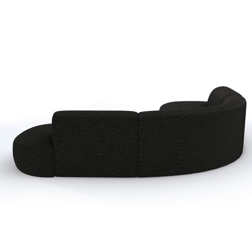 Premium Interiors - Hoekbank WONDER - bouclette zwart 90cm