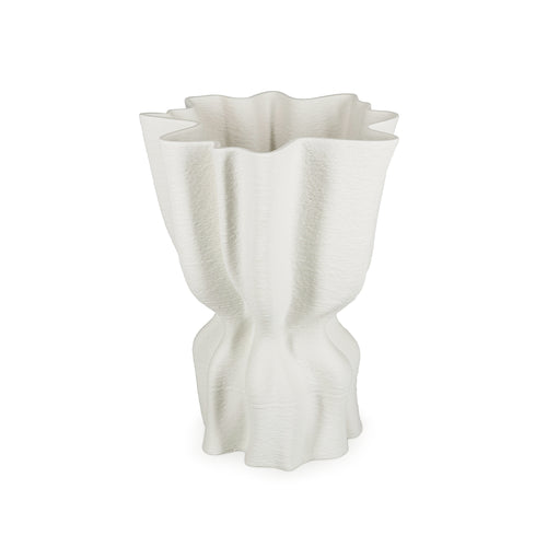 S|P Collection - Vaas 22x17,5xH29cm draped white Vea