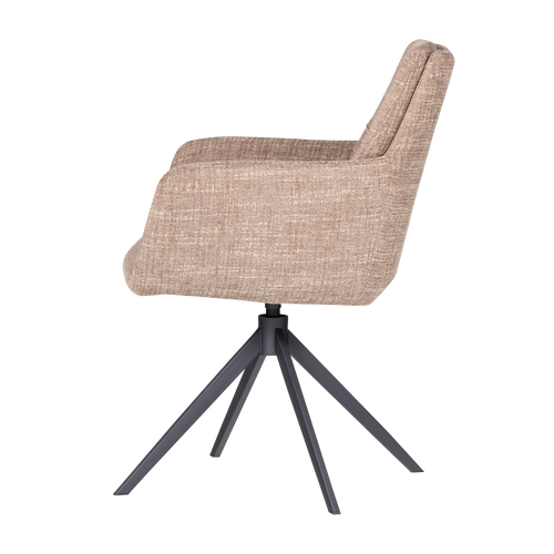 WOOOD eetkamerstoel met armleuning Grant - Melange - Zand - 88x61x63