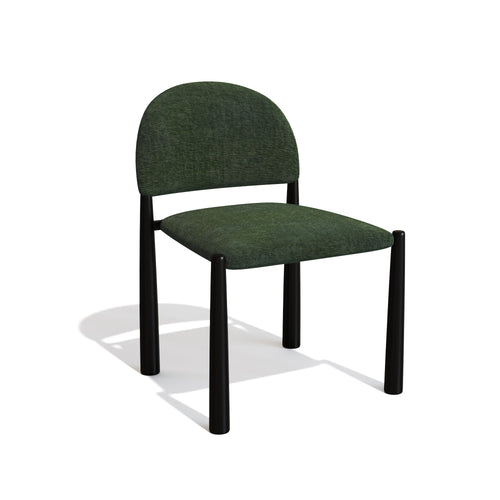 Sia Home - Eetkamerstoel MILO - Fluweel met structuur - Kaki groen - 53cm