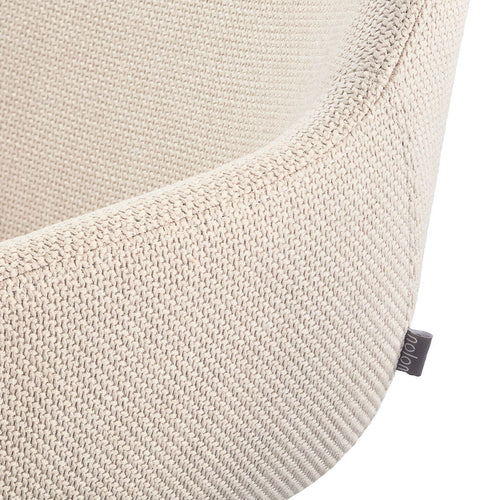 Nolon Nora-Mae Eetkamerstoel Beige - Armleuning - Witte Poten