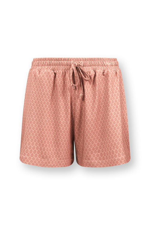 Pip Studio - Bob Pyjama Korte Broek Dames - Thousand Leaves - Roze - M