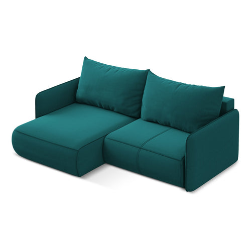 LaMiaSofa hoekbank links Palermo - velours - marien - 207x148x86