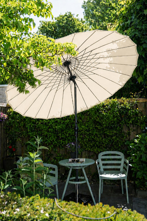 Garden Impressions Manilla parasolset ecru met voet 30 kg en hoes