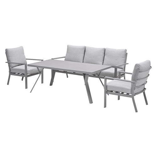 Garden Impressions lounge dining set Senja taupe - valley sand 4-delig stoel-bank - vtwonen shop
