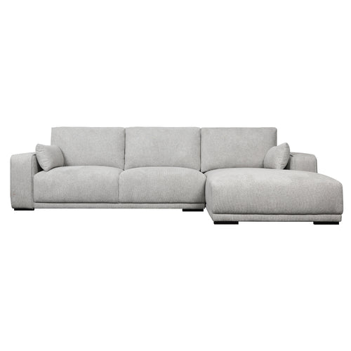 Furnhouse chaise longue bank rechts California - Lichtgrijs - Stof - 105x305x85