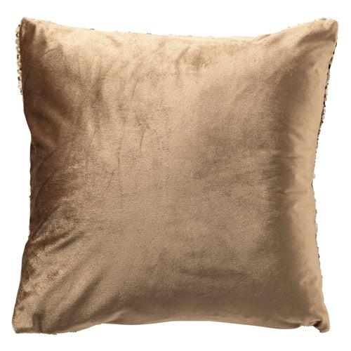NORET - sierkussen 45x45 cm - chenille - Shitake - bruin