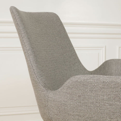 Nolon Nout-Eef Bureaustoel Warm Grijs - Armleuning - Wit Onderstel - vtwonen shop