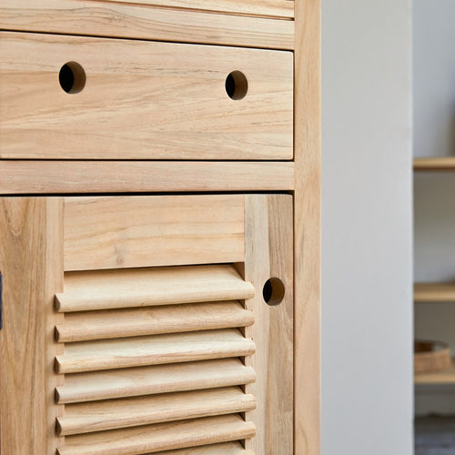 Tikamoon Massief teakhouten kolomkast - Naturel - vtwonen shop